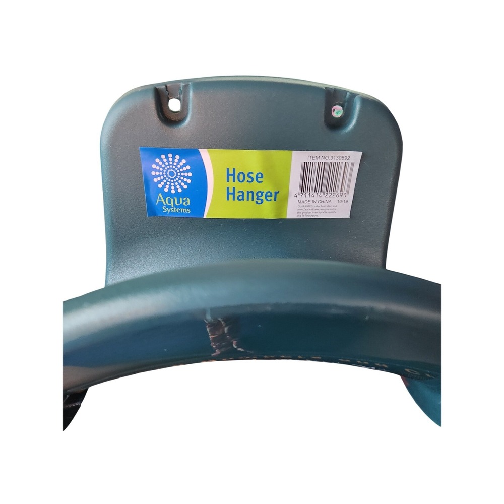 Aqua Systems Forest Green Plastic Wall Mounted Garden Hose Hanger 3130592 NEW